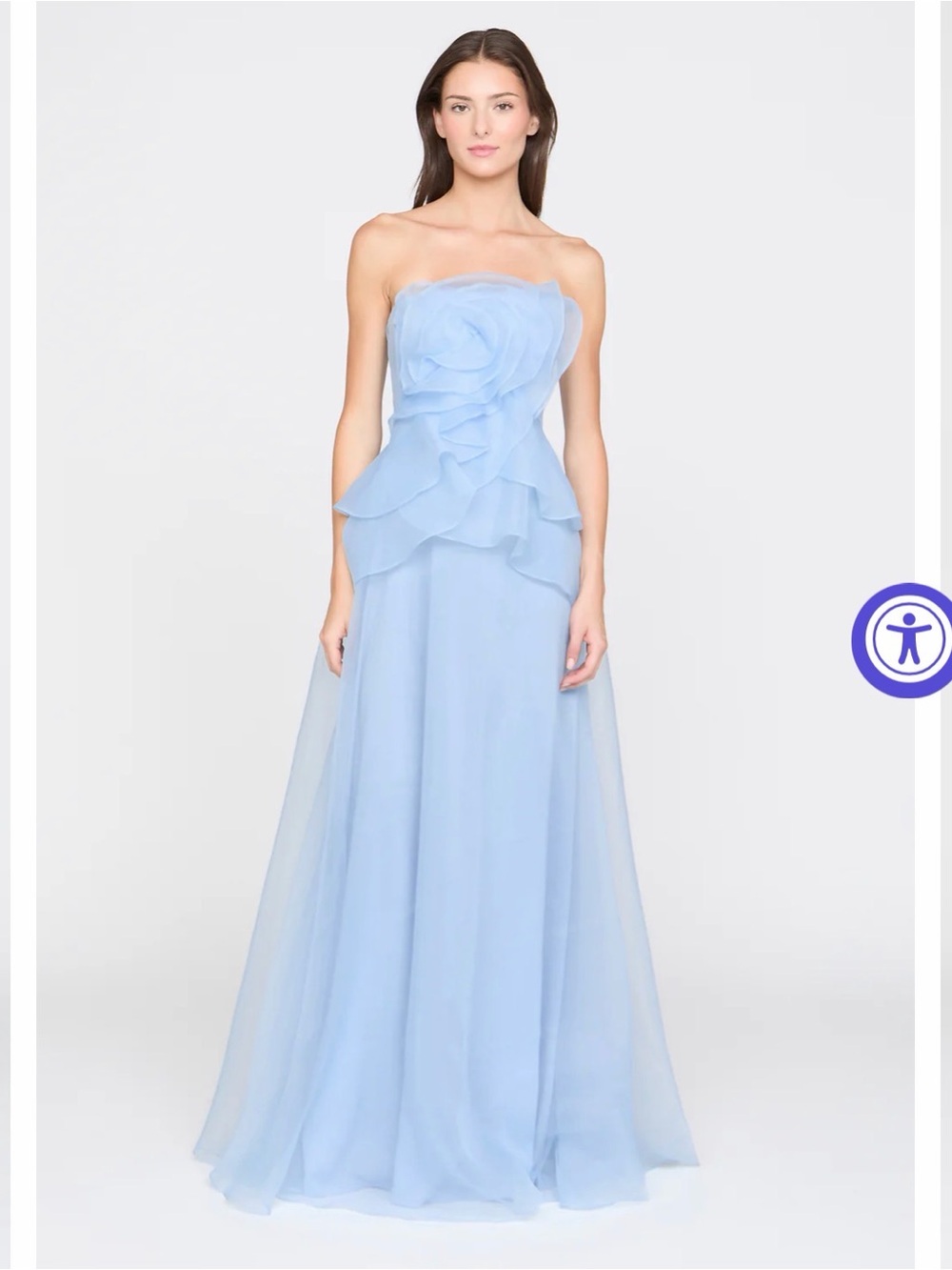 Theia Gilda Draped Rose Gown